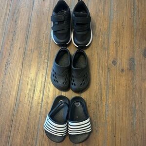 Kids Black Shoes Set